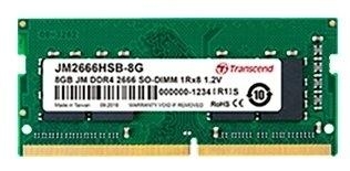 Модуль памяти Transcend 8GB SO-DIMM DDR4, 2666 МГц, 1Rx8, 1.2V