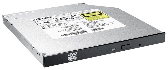 Оптический привод Slim DVD-RW Asus SDRW-08U1MT/BLK/B/GEN (SATA, внутренний, черный) OEM