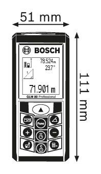 Лазерный дальномер BOSCH GLM 80 Professional (0601072300)