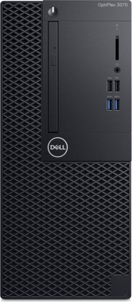 ПК Dell Optiplex 3070 MT i3 9100 (3.6)/8Gb/SSD256Gb/UHDG 630/DVDRW/Windows 10 Professional 64/GbitEth/клавиатура/мышь/черный