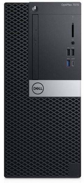 ПК Dell Optiplex 7070 MT i5 9500 (3)/8Gb/1Tb 7.2k/RX 550 4Gb/DVDRW/Windows 10 Professional/GbitEth/260W/клавиатура/мышь/черный/серебристый