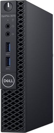 ПК Dell Optiplex 3070 Micro i5 9500T (2.2)/8Gb/SSD256Gb/UHDG 630/Linux Ubuntu/GbitEth/WiFi/BT/65W/клавиатура/мышь/черный
