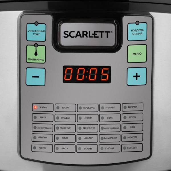 Мультиварка Scarlett SC - MC410S24 5л 900Вт черный/стальной