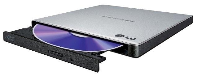 Внешний оптический привод Slim LG GP57ES40 (USB, DVD-RW, серебристый) RTL