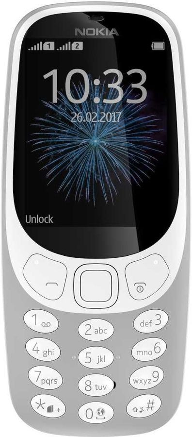 Мобильный телефон Nokia 3310 dual sim 2017, серый 