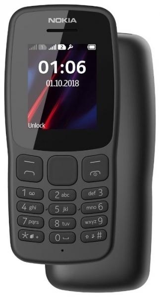 Мобильный телефон NOKIA 106 DS TA-114, серый (16NEBD01A02)