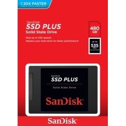 Накопитель на жестком магнитном диске SanDisk Твердотельный накопитель SSD  Plus SanDisk SDSSDA-480G-G26 480GB 2.5