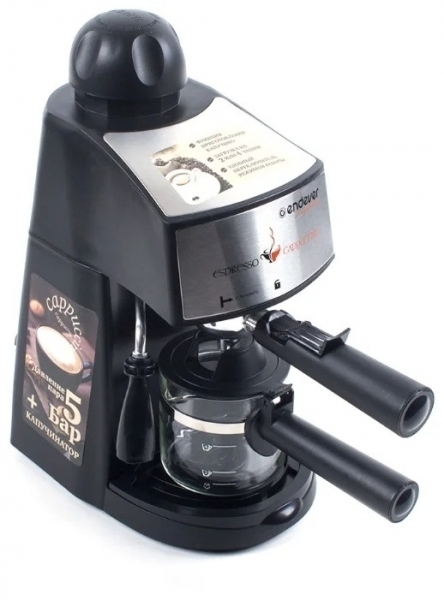Кофеварка рожковая ENDEVER Costa-1050 (70120) серебристый/чёрный