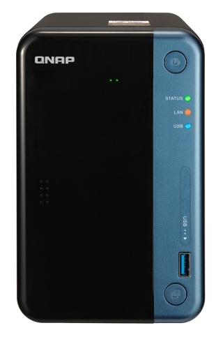 СХД настольное исполнение QNAP 2BAY 2GB TS-253BE-2G, черный 