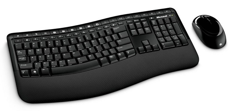 Клавиатура и мышь Microsoft Wireless Comfort Desktop 5050, черный (PP4-00017)