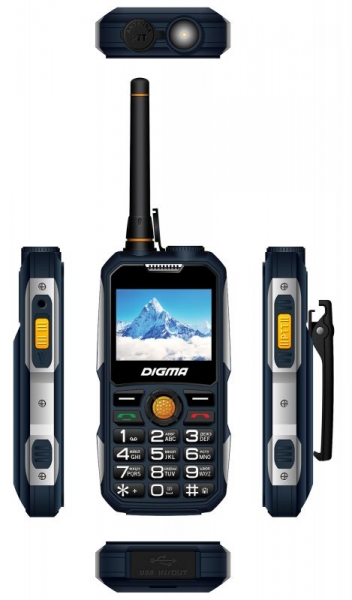 Мобильный телефон Digma Linx A230WT 2G синий моноблок 2Sim 2.31