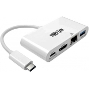 Адаптер Tripplite U444-06N-H4GU-C USB 3.1 Gen 1 USB-C to HDMI 4K Adapter - USB-A, USB-C PD Charging, Gigabit Ethernet, Thunderbolt 3