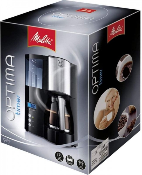 Капельная кофеварка Melitta Optima Glass Timer, белый (6613655)