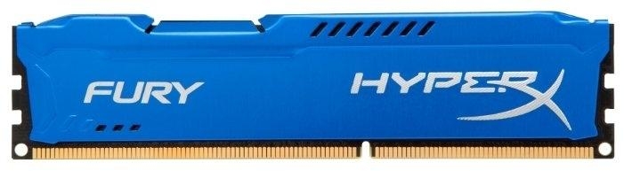 Модуль памяти Kingston 8GB 1600МГц DDR3 CL10 DIMM HyperX FURY Blue 1.5V