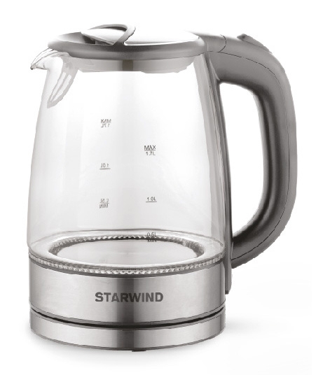 Чайник электрический STARWIND SKG2315, серый/серебристый