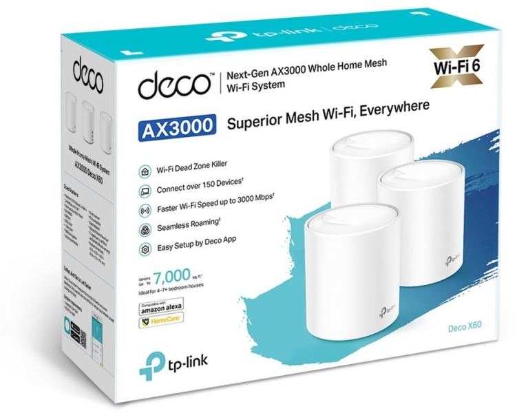 Mesh Wi-Fi роутер TP-Link Deco X60 (3-Pack)