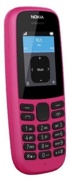 Телефон сотовый Nokia 105 SS TA-1203 Pink, 1.77'' 160x120, 4MB RAM, 4MB, 1 Sim, 2G, Micro-USB, 800mAh, 74,04 г, 119 ммx49,2 ммx14,4 мм