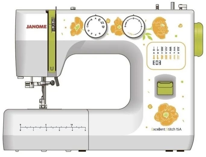 Швейная машина Janome Excellent Stitch 15A, белый