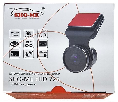 Видеорегистратор Sho-Me FHD-725 черный
