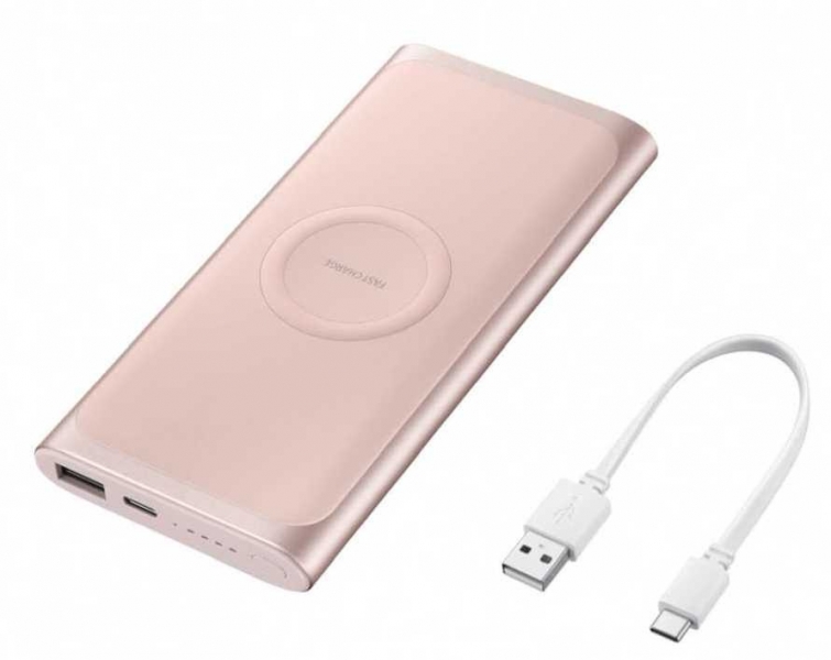 Мобильный аккумулятор Samsung EB-U1200 Li-Ion 10000mAh 2A+1.67A+1.25A розовое золото 1xUSB