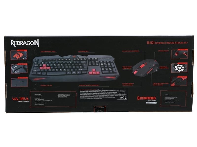 Новинка Игровой набор Redragon S101-2 мышь + клавиатура