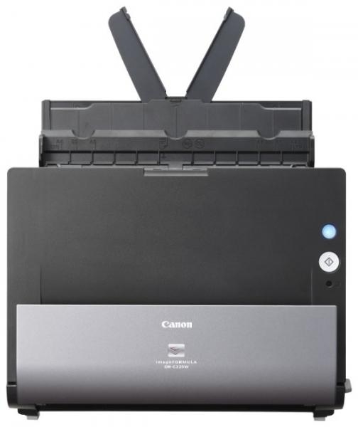 Сканер Canon DR-C225W II (Цветной, двусторонний, 25 стр./мин, ADF 45, High Speed USB 2.0, A4, Wi-Fi, 3 года гарантии)
