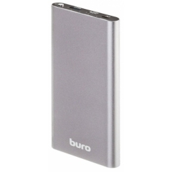Мобильный аккумулятор Buro 10000mAh 3A+2A темно-серый (RB-10000-QC)