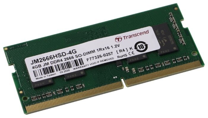 Оперативная память Transcend 4 GB 1 шт. JM2666HSD-4G