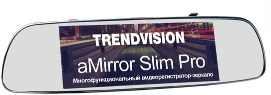 Видеорегистратор TrendVision aMirror Slim Pro, 2 камеры, GPS