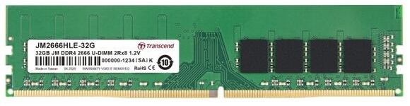 Оперативная память Transcend DDR4 32Gb 2666MHz (JM2666HLE-32G)