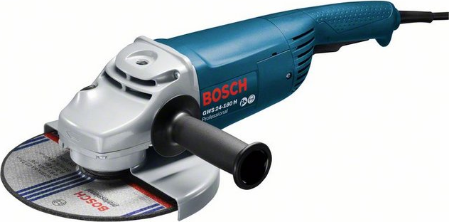 Bosch GWS 24-180 H [0601883103] Шлифмашина угловая { 2400 Вт, 8500 об/мин, 5.0 кг }