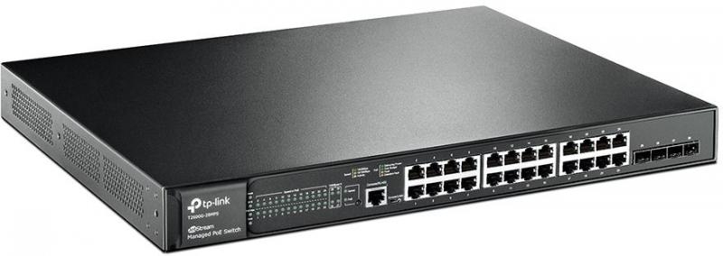 TP-Link T2600G-28MPS 24-портовый гигабитный управляемый коммутатор PoE+ 2 уровня с 4 SFP-слотами 10/100/1000 Мбит/с SMB