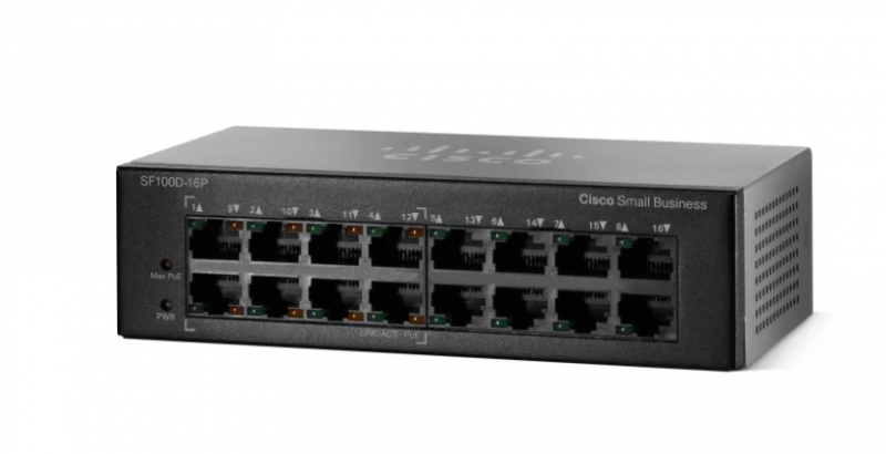 Cisco SB SF110D-16-EU Коммутатор 16-портовый SF110D-16 16-Port 10/100 Desktop Switch