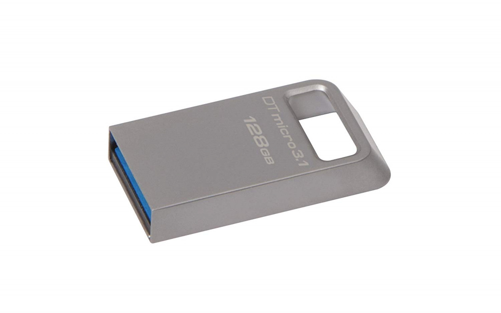 Флеш Диск Kingston 128Gb DataTraveler Micro 3.1 DTMC3/128GB USB3.1, серебристый