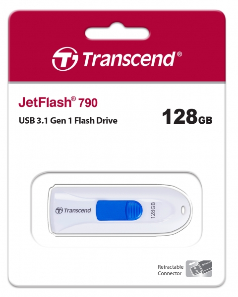 Флешка Transcend JetFlash 790 128GB White
