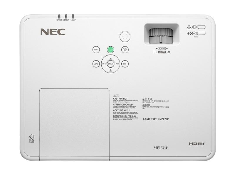 NEC ME372W(G) Проектор {3LCD 1280x800 WXGA 16:10 3700lm 16000:1 2xHDMI 3,2kg}