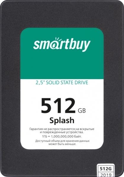 Накопитель SSD Smartbuy 512Gb Splash SATA3.0 (SBSSD-512GT-MX902-25S3)