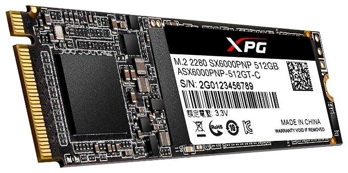 SSD накопитель M.2 A-DATA SX6000 Pro 512GB (ASX6000PNP-512GT-C)