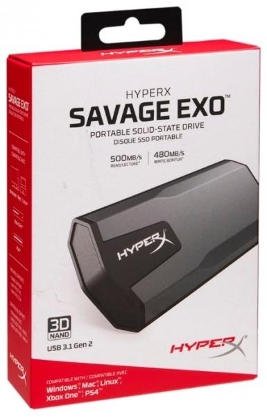 Kingston External SSD 480GB Savage Exo SHSX100/480G USB3.1, Type C