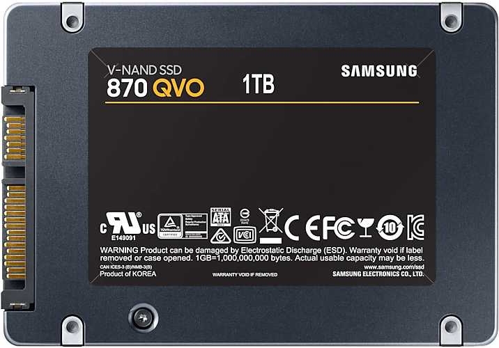 SSD накопитель Samsung 870 QVO 1Tb (MZ-77Q1T0BW)