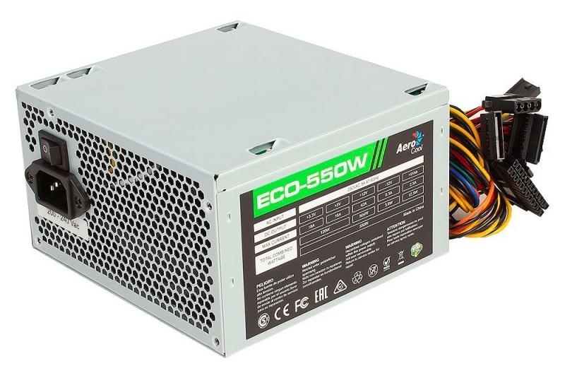 Блок питания Aerocool 550W Retail ECO-550W ATX v2.3 Haswell