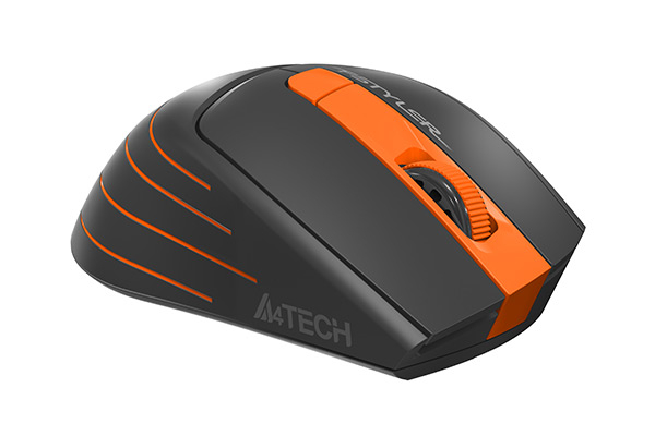 Мышь A4Tech Fstyler FG30S, серый/оранжевый