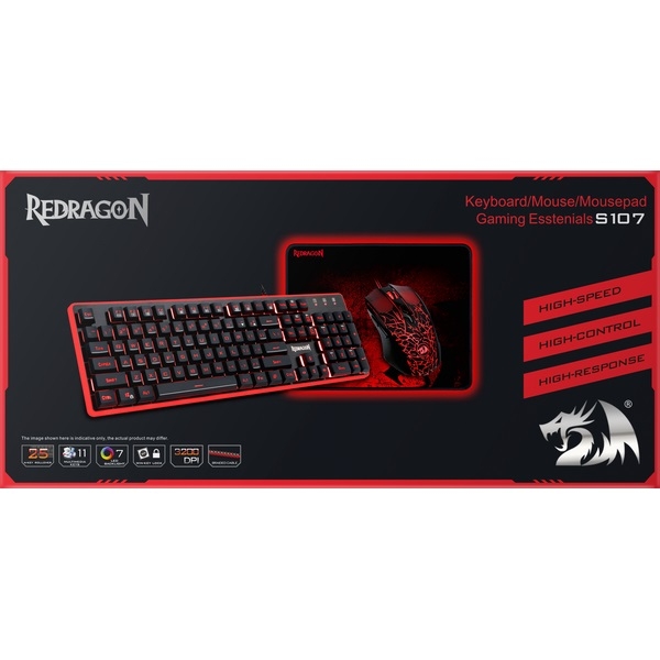 Комплект (клавиатура+мышь+коврик) Redragon S107 (78225)