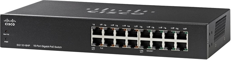 Коммутатор неуправляемый Cisco SG110-16HP-EU