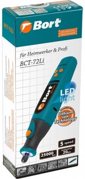 Гравер аккумуляторный Bort BCT-72Li (91275479)