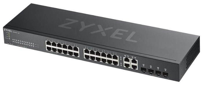 ZYXEL GS1920-24V2-EU0101F Гибридный Smart коммутатор NebulaFlex GS1920-24v2, 24xGE, 4xCombo (SFP/RJ-45), бесшумный, автономное/облачное управление
