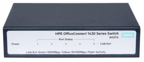 HP JH327A Коммутатор HPE 1420 неуправляемый 19U 5x10/100/1000BASE-T
