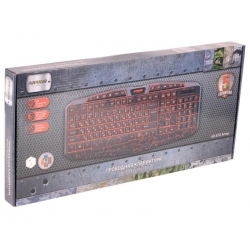 CBR KB 870 Armor USB {Клавиатура игровая, 103 стандартных клавиши + 13 доп., подсветка рабочего поля/символов, 3 цвета подсветки}