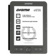 Электронная книга Digma E656 Cover 6" E-Ink Carta 800x600 600MHz/4Gb/microSDHC темно-серый (в компл.