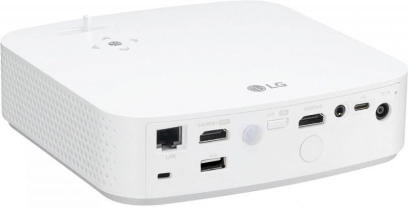 LG PF50KS Черный [pf50ks.aruz] {DLP, LED, 1080p 1920x1080, 600Lm, 100000:1, 2xHDMI, LAN, USB, USB Type-C, 2x1W speaker, WiFi, Bluetooth, 3D Ready, SmartTV, webOS 3.5, led 30000hrs, battery, WHITE, 1}
